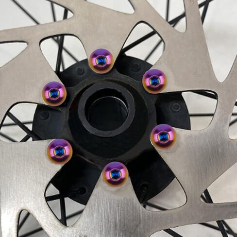 12pcs GR5 التيتانيوم Ti Allen Hex M5x10 كوب برغي الرأس المسمار مناسب لدراجة دراجة المياه زجاجة القفص ومسامير دوار فرامل القرص (ملونة) in Kuwait