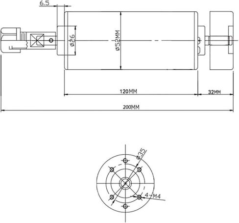 0.5kw محرك المغزل المبرد بالهواء ER16 Chuck 500W DC عالية السرعة 110VDC 12000 دورة في الدقيقة in Saudi Arabia