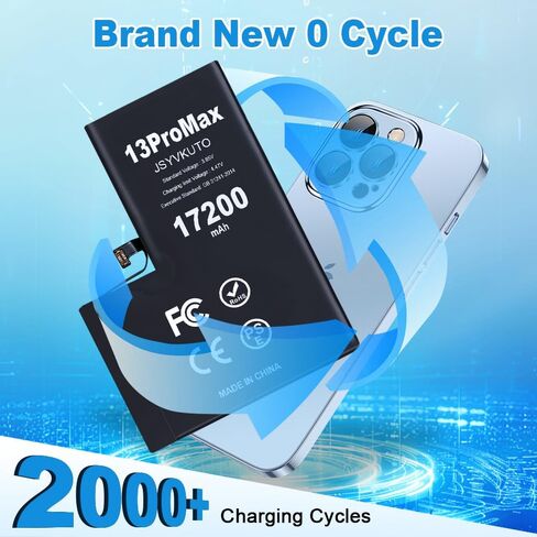 15800mAh Battery for iPhone 6S Plus, New 0 Cycle Upgraded Higher Capacity Replacement Battery for iPhone 6S Plus with Full Set Repair Tool Kit, Model A1634, A1687, A1699 in Kuwait