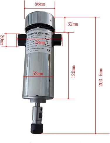800W DC محرك المغزل 0.8KW DC 0-110V 20000 دورة في الدقيقة تبريد الهواء (800W ER16SPINDLE) in Saudi Arabia
