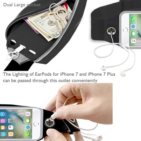 Fanny Pack Pack Running Belt Weist Phone Holder/Bag Women & Men for iPhone 15 14 13 12 11 Pro Max/XS Max/XR/X/8/7/6S Plus ، 6/SE ، for Galaxy S/Not in Kuwait