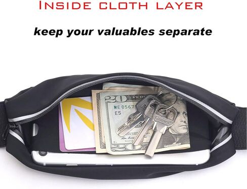 Fanny Pack Pack Running Belt Weist Phone Holder/Bag Women & Men for iPhone 15 14 13 12 11 Pro Max/XS Max/XR/X/8/7/6S Plus ، 6/SE ، for Galaxy S/Not in Kuwait