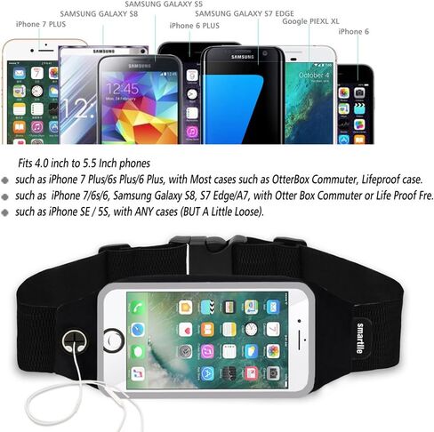 Fanny Pack Pack Running Belt Weist Phone Holder/Bag Women & Men for iPhone 15 14 13 12 11 Pro Max/XS Max/XR/X/8/7/6S Plus ، 6/SE ، for Galaxy S/Not in Kuwait