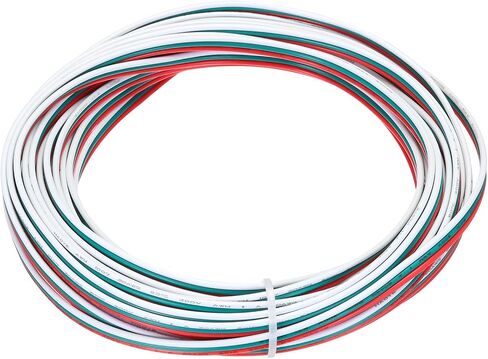 MECCANIXITY 24 Gauge 3 Conductor Electrical Wire Tinned Copper Cable 98FT Flexible Stranded Hook-up Wire for LED Strips Lamps Residential Wiring Car Circuit in Saudi Arabia