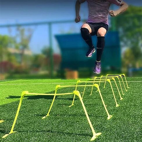 Portable Sports Training Hurdles with Carry Bag, Adjustable Hurdles for Track and Field, Flexible Plastic Soccer Agility Speed Trainer Kit (Color : 5 PCS) in Saudi Arabia