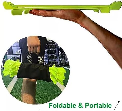 Portable Sports Training Hurdles with Carry Bag, Adjustable Hurdles for Track and Field, Flexible Plastic Soccer Agility Speed Trainer Kit (Color : 5 PCS) in Saudi Arabia