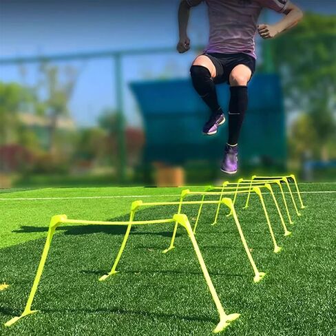 Portable Sports Training Hurdles with Carry Bag, Adjustable Hurdles for Track and Field, Flexible Plastic Soccer Agility Speed Trainer Kit (Color : 5 PCS) in Saudi Arabia