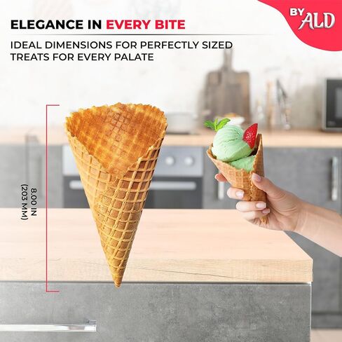 ALDKitchen Waffle Cone Maker | Commercial Waffle Roll Maker | Nonstick Covering | Stainless Steel | 1.2kW | 110V in Kuwait