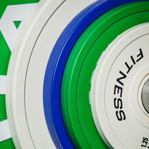 Titan Fitness Change Plate Set, Color-Coded, Fit Standard Olympic Barbells, Steel Plates with Rubber-Coated Matte Finish, 51MM Collar Opening in Kuwait