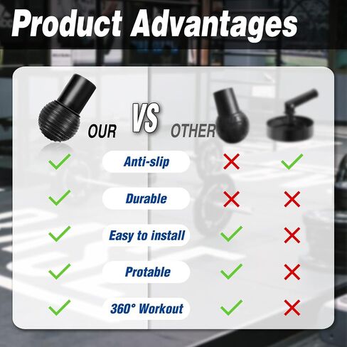 Landmine Attachment for Bar, Portable Barbell Landmine Attachment with 360° Rotation, Fits 2-inch Olympic Bar, No Installation Needed, Ideal Landmine Attachment for Barbell, Rack, Full-Body Training in Saudi Arabia
