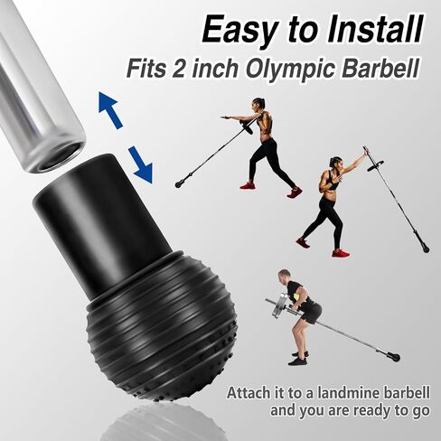 Landmine Attachment for Bar, Portable Barbell Landmine Attachment with 360° Rotation, Fits 2-inch Olympic Bar, No Installation Needed, Ideal Landmine Attachment for Barbell, Rack, Full-Body Training in Saudi Arabia
