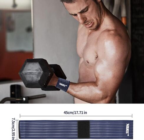 التفاف دعم المعصم الرياضي ، نطاق ضغط مرن لرفع الأثقال ، التمرين ، ضغط التنفس لكرة السلة ، صالة الألعاب الرياضية والمكتب | تصميم المقاوم للعرق والجنسين in Kuwait