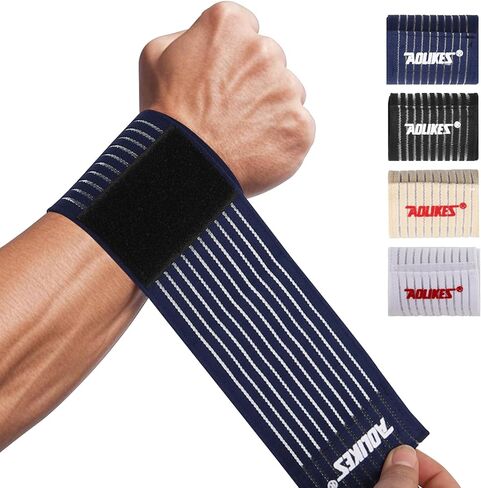 التفاف دعم المعصم الرياضي ، نطاق ضغط مرن لرفع الأثقال ، التمرين ، ضغط التنفس لكرة السلة ، صالة الألعاب الرياضية والمكتب | تصميم المقاوم للعرق والجنسين in Kuwait