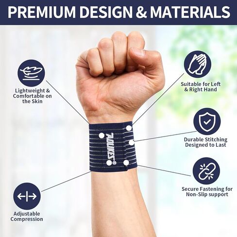 التفاف دعم المعصم الرياضي ، نطاق ضغط مرن لرفع الأثقال ، التمرين ، ضغط التنفس لكرة السلة ، صالة الألعاب الرياضية والمكتب | تصميم المقاوم للعرق والجنسين in Kuwait