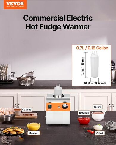 موزع جبن Vevor Electric مع مضخة ، 2.4 لتر حرة حارة أكثر دفئًا ، موزع مضخة مسخن من الفولاذ المقاوم للصدأ ، 86-230 ℉ Temp قابلة للتعديل صلصة الجبن الدافئة ، لفرط الجبن الساخن بالكراميل in Saudi Arabia