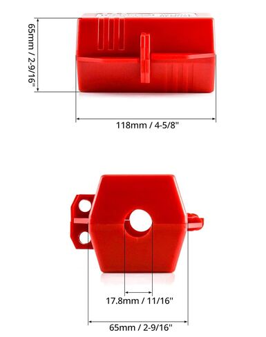 QWORK Polypropylene Plug Lockout Device for Lock Out Tag Out, Power Plug Lock Out, M Size - 110 to 125V 30A, 2 Pack in Kuwait