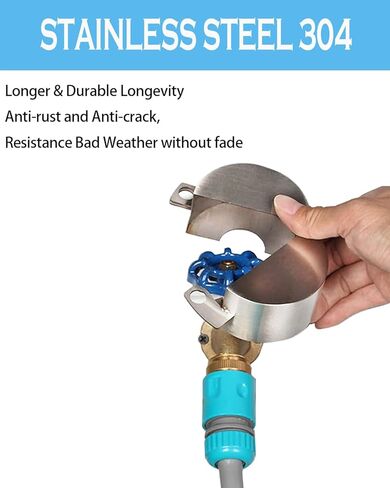 قفل المياه و GATE LOCKOUT ، جهاز صنبور الأمان مع مفتاح كلمة المرور لصمام الحديقة/حزام ماء في الفولاذ المقاوم للصدأ المضاد ، مقابض صمام ديا (فضي) in Kuwait