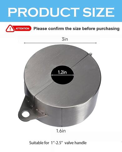 قفل المياه و GATE LOCKOUT ، جهاز صنبور الأمان مع مفتاح كلمة المرور لصمام الحديقة/حزام ماء في الفولاذ المقاوم للصدأ المضاد ، مقابض صمام ديا (فضي) in Kuwait