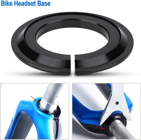 Bikes Headset Base, Aluminum Alloy Headset Base Ring, Bikes Fork Crown Race, 29.9mm 1.1in Headset Spacers Fork Open Replacement Parts for Mountain Road Bikes in Saudi Arabia