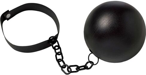Ball & Chain Plastic Accessory - 9.5" x 6.75" (Pack of 1) - Ideal for Costumes, Themed Parties, and Novelty Decors in Saudi Arabia