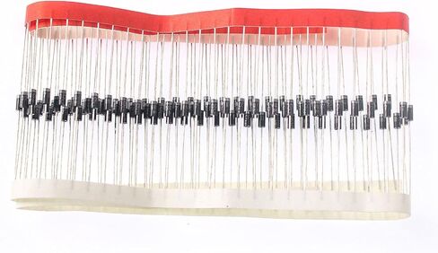 1N5819 Schottky Diode 1A 40V - ثنائيات مقوم عالية الكفاءة (حزمة من 100) - المحورية لتوفير الطاقة وحماية الدائرة in Kuwait