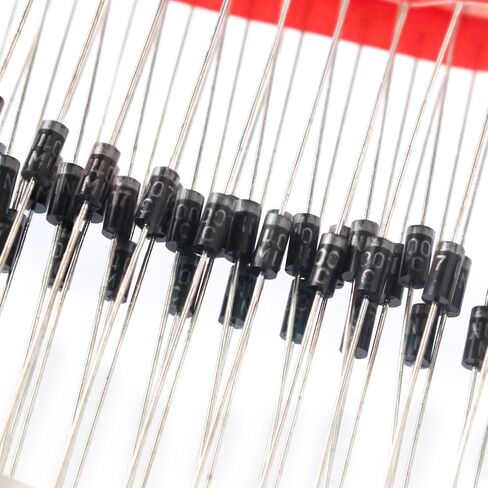 1N5819 Schottky Diode 1A 40V - ثنائيات مقوم عالية الكفاءة (حزمة من 100) - المحورية لتوفير الطاقة وحماية الدائرة in Kuwait