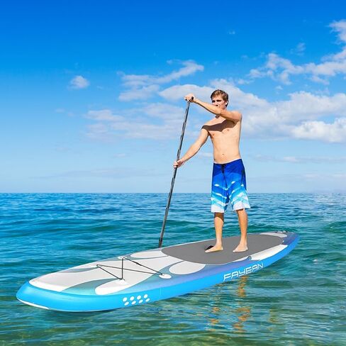 Inflatable Paddle Board,Extra Wide 10.6'/11' Stand Up Paddle Board with Sup Accessories,400lbs Capacity for Family with Safety Leash, All Skill Levels Sup for Yoga,Fishing,Surfing in Saudi Arabia