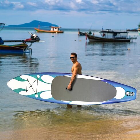 Inflatable Paddle Board,Extra Wide 10.6'/11' Stand Up Paddle Board with Sup Accessories,400lbs Capacity for Family with Safety Leash, All Skill Levels Sup for Yoga,Fishing,Surfing in Saudi Arabia