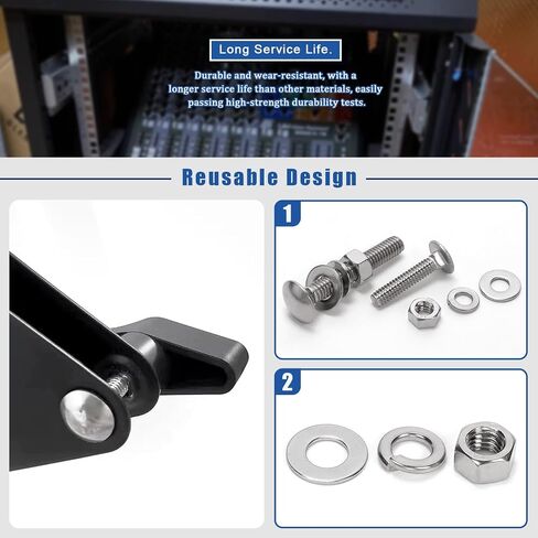 Glarks 80pcs 1/4-20x1-1/4’’, 1/4-20x2-1/2’’, 5/16-18x2’’, 5/16-18x3’’, 3/8-16x3-1/2’’ Carriage Bolts Screws, Round Head Square Neck Bolts, Square Neck Carriage Bolts Screws with Nuts and Washers in Saudi Arabia