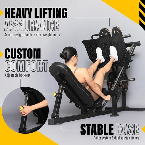 Powertec Leg Press Machine, Black - Professional Exercise Equipment for Home Gym - Heavy Duty Workout Equipment for Full Lower Body Workout - Gym Equipment 1000 LB Weight Capacity in Saudi Arabia