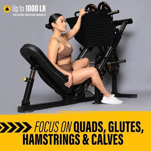 Powertec Leg Press Machine, Black - Professional Exercise Equipment for Home Gym - Heavy Duty Workout Equipment for Full Lower Body Workout - Gym Equipment 1000 LB Weight Capacity in Saudi Arabia