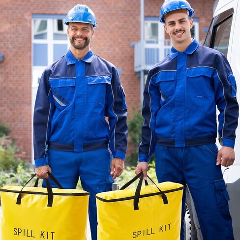 4 Pcs Spill Yellow Portable Bag kit Only, Universal Portable Emergency Yellow Duffle Spill Bag, 20 x 17 x 5 Inches, No Other Leak Handling Accessories are Included in Saudi Arabia