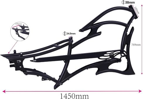 Tracer FM-Raider 26 "إطار الصلب Chopper Cruiser ، وخيارات ذات سرعة واحدة وسبقة ثلاث سرعات ، والقرص والفرامل المتوافقة in Kuwait