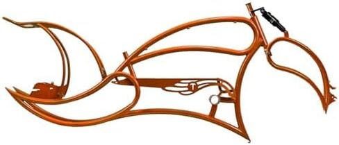 Tracer FM Leopard 26inch Stretch Steel Cruiser E-Bike Frame Cruiser Bike Frame, Include Triple Tree Fork and Chain Guard Multi-Color in Kuwait