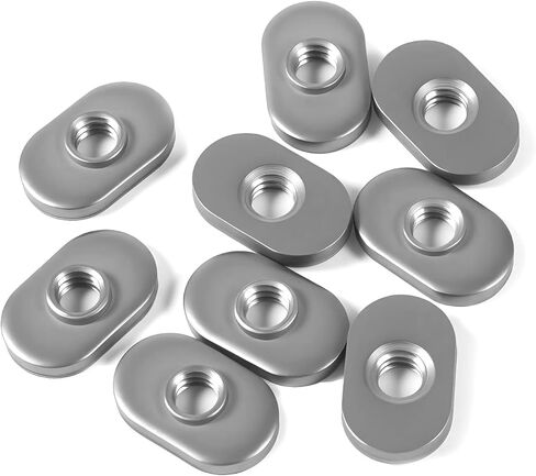 20 Pcs 1/4"-20 Threaded Centered Slide in Economy T Nuts Centered Hole Sliding T-Nuts, T Slot Accessories for 10 Series T-Track Aluminum Extrusion Profiles Rail in Saudi Arabia