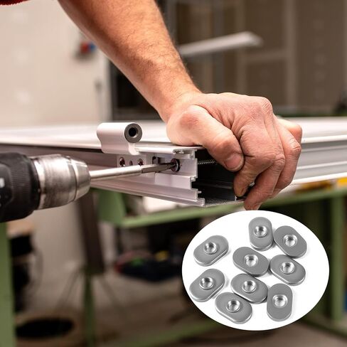 20 Pcs 1/4"-20 Threaded Centered Slide in Economy T Nuts Centered Hole Sliding T-Nuts, T Slot Accessories for 10 Series T-Track Aluminum Extrusion Profiles Rail in Saudi Arabia