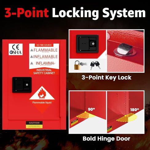 16 جالون خزانة تخزين قابلة للاشتعال ، 23.23 '× 18.11' × 35.6 '' خزانة أمان قابلة للاشتعال ، خزائن النار القابلة للتعديل للبنزين ، الكحول ، خزائن السلامة (أصفر) in Kuwait