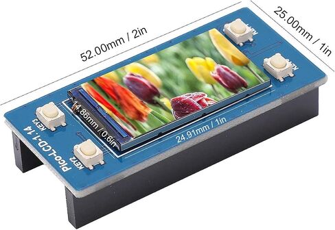 Hilitand Color Display LCD Module SPI 240 × 135 دقة لـ PICO 2.6-5.5V 1.14in مع برنامج تشغيل على متن الطائرة ، شاشة IPS ملونة ، 65 ألف ألوان ، ST7789 in Saudi Arabia