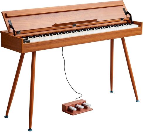 Piano Digital 88 لوحة مفاتيح رئيسية مرجحة ، ومكتبي كامل الحجم ، البيانو الكهربائي للمطرقة للمبتدئين ، مع حامل الموسيقى ، دواسة ، محول الطاقة ، وضع سماعة الرأس ، USB-midi in Kuwait
