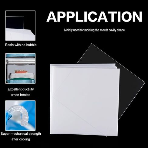 Soft Splint Sheets Film Thermoforming Materials for Vacuum Forming Machine 5''*5'' (0.8mm) in Kuwait