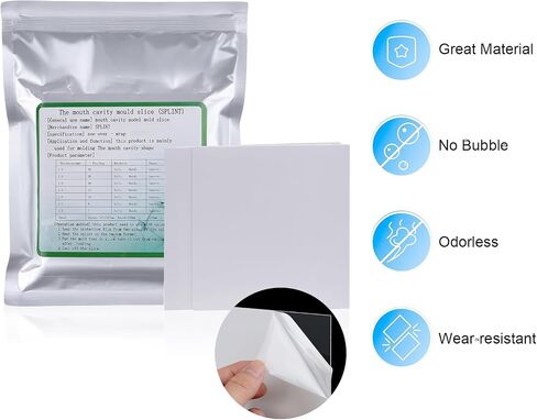 Soft Splint Sheets Film Thermoforming Materials for Vacuum Forming Machine 5''*5'' (0.8mm) in Kuwait