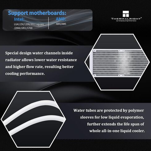 Thermalright Frozen Magic 360 Black ARGB V2 Liquid CPU Cooler, 360 Cooling Row Size with 3 * 120mm PWM ARGB Fans,for AMD/AM4/AM5,Intel LGA1150/1151/1200/2011/1700/1851,Desktop CPU Water Cooler in Saudi Arabia