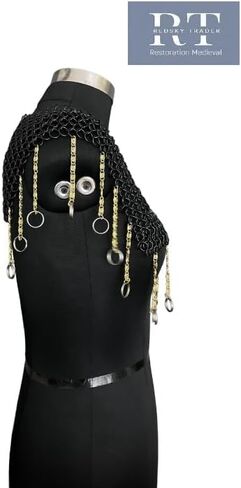 Chainmail Costume Set - Chainmail Harness - Chainmail Shoulder - Chainmail Collar - Chain Ring Cosplay Gift for Women in Saudi Arabia