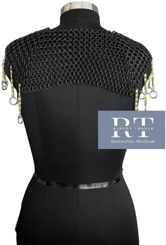 Chainmail Costume Set - Chainmail Harness - Chainmail Shoulder - Chainmail Collar - Chain Ring Cosplay Gift for Women in Saudi Arabia