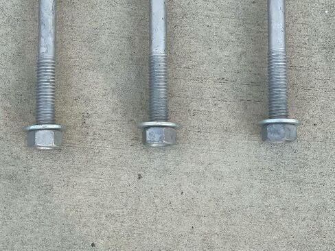 Sandbaggy 1/2 "× 18" مرساة خرسانية ملولبة L -bolts (المكسرات والغسالات المشمولة) - حار غطس غلف - لوحة عتبة ، لوحة قاعدة ، البناء ، الخشب ، مرساة الأسمنت ، J الترباس (10 ، 1/2 "× 18") in Kuwait