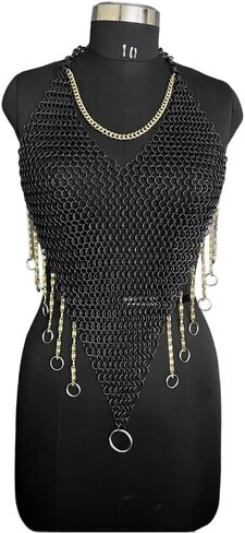 Chainmail Costume Set - Chainmail Harness - Chainmail Shoulder - Chainmail Collar - Chain Ring Cosplay Gift for Women in Saudi Arabia