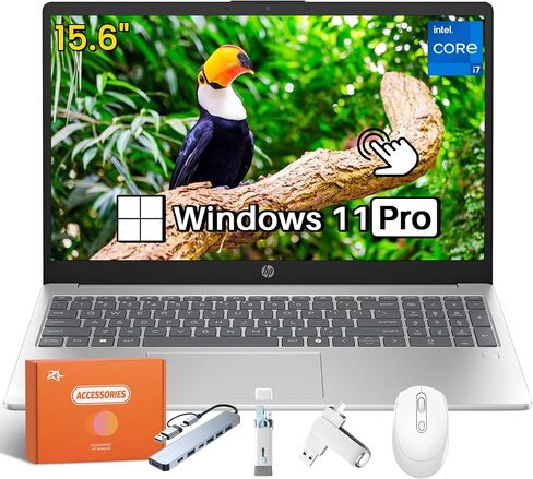 HP 2025 كمبيوتر الكمبيوتر المحمول للأعمال ، 15.6 "FHD Touchscreen ، Office Pro LifeTime ، Win 11 Pro ، Intel 13th Gen I7-1355U ، 32GB RAM ، 2TB SSD ، Wi-Fi 6 ، مع Copilot in Kuwait
