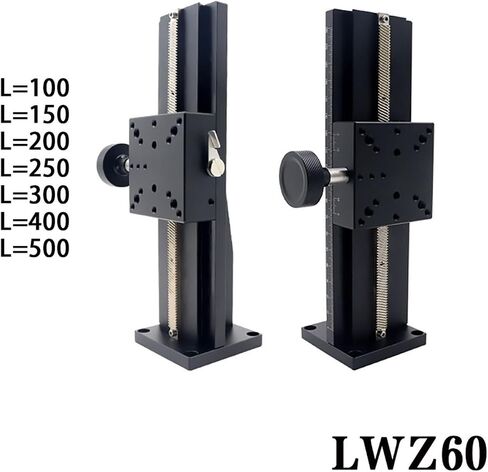 Z محور الأخدود الخطية الخطي طويل السكتة الدماغية طاولة الانزلاق الدقيقة LWZ60 L = 100-500 مم من منصة تشذيب الإزاحة اليدوية (150 مم) in Saudi Arabia