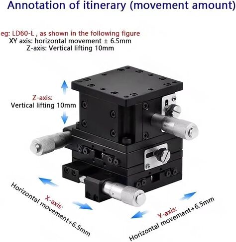 Micrometer Linear Stage Manual Disclue Platform XYZ AXIS 25/40/60 مم (LD40 سم) in Saudi Arabia
