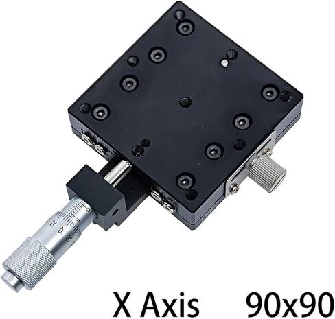 X AXIS 90 * 90mm إزاحة منصة الإزاحة اليدوية مرحلة الانزلاق دليل جدول الجدول LX90-C LX90-L LX90-R Cross Rail (LX90-C) in Saudi Arabia
